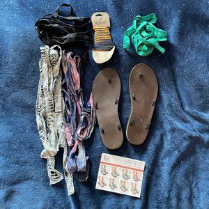 Sseko Designs Ribbon Sandals w/ lots of ribbons